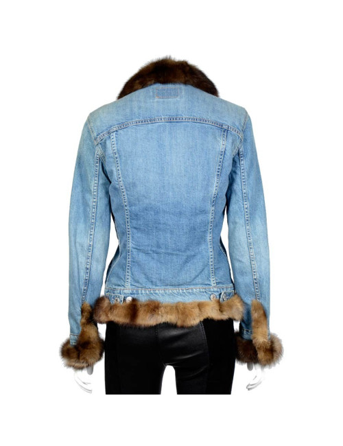 Blouson en jean's et zibeline anonyme