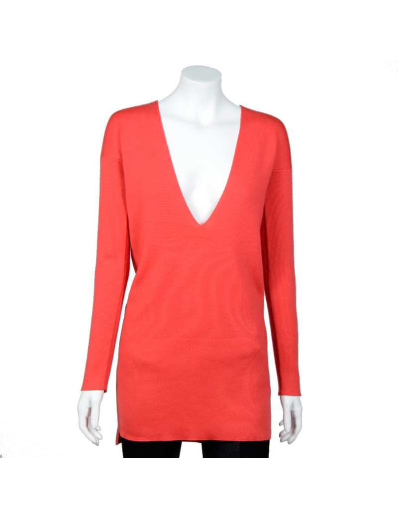 Long pull HERMES t 34 cachemire orange