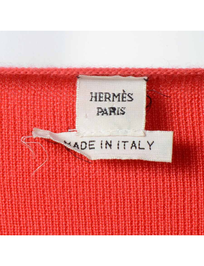 Long pull HERMES t 34 cachemire orange