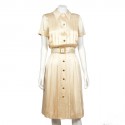Dress Couture CHANEL T36 natural silk