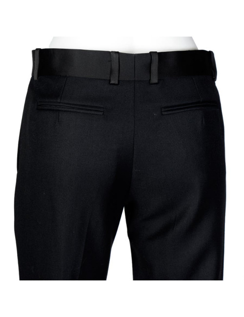 Pantalon CELINE T 36 laine noire et agneau bordeaux