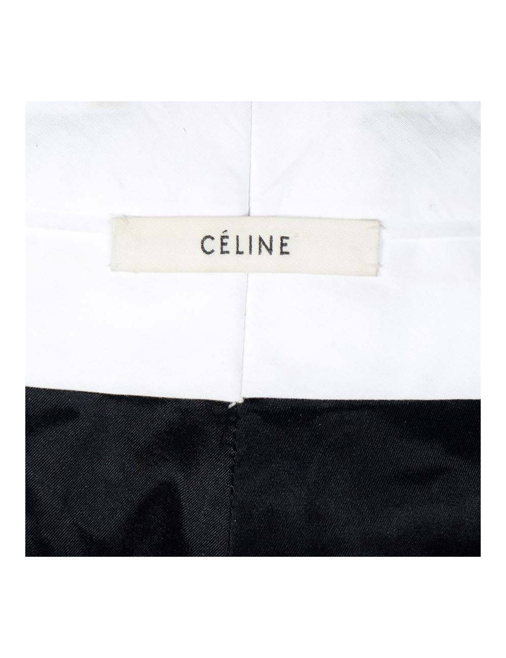 Pantalon CELINE T 36 laine noire et agneau bordeaux