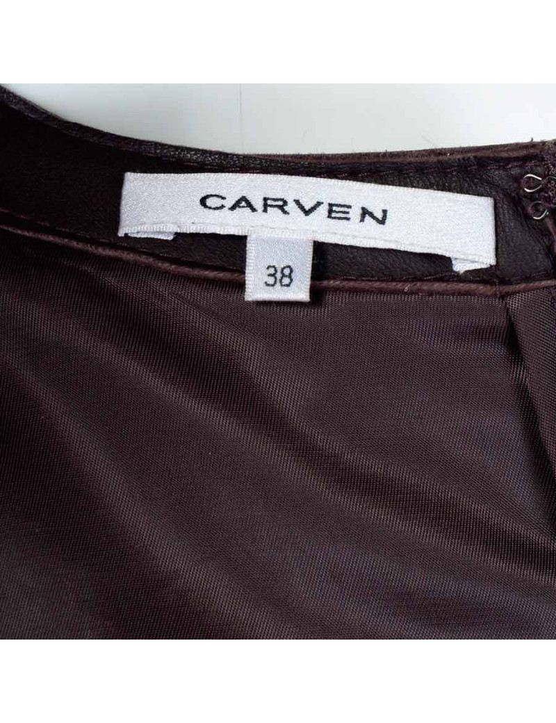 Robe CARVEN T38 cuir 