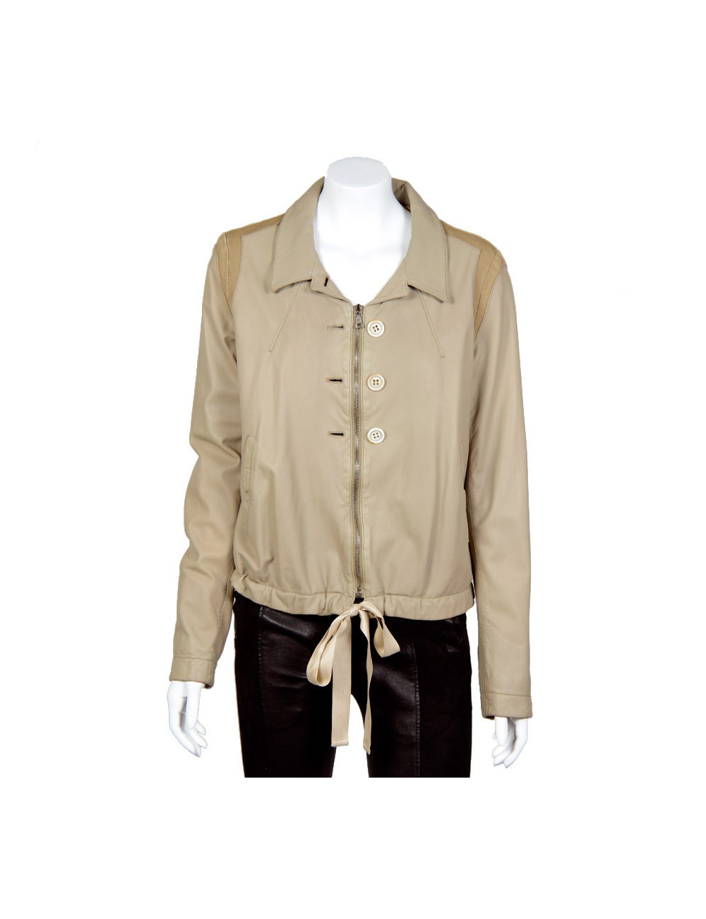 Blouson PRADA t 44 it agneau beige