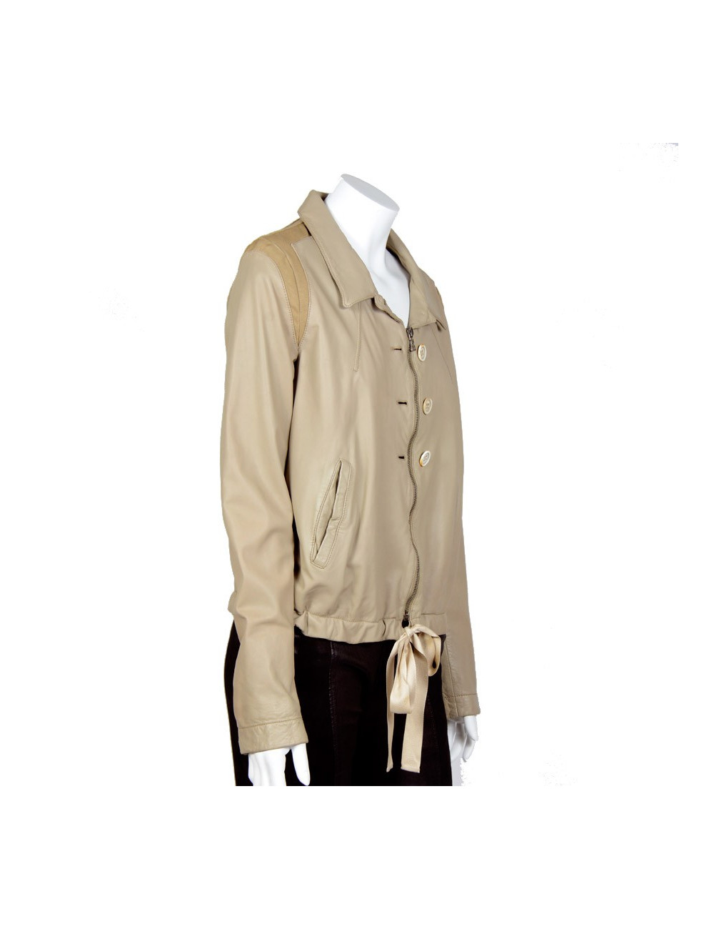 Blouson PRADA t 44 it agneau beige