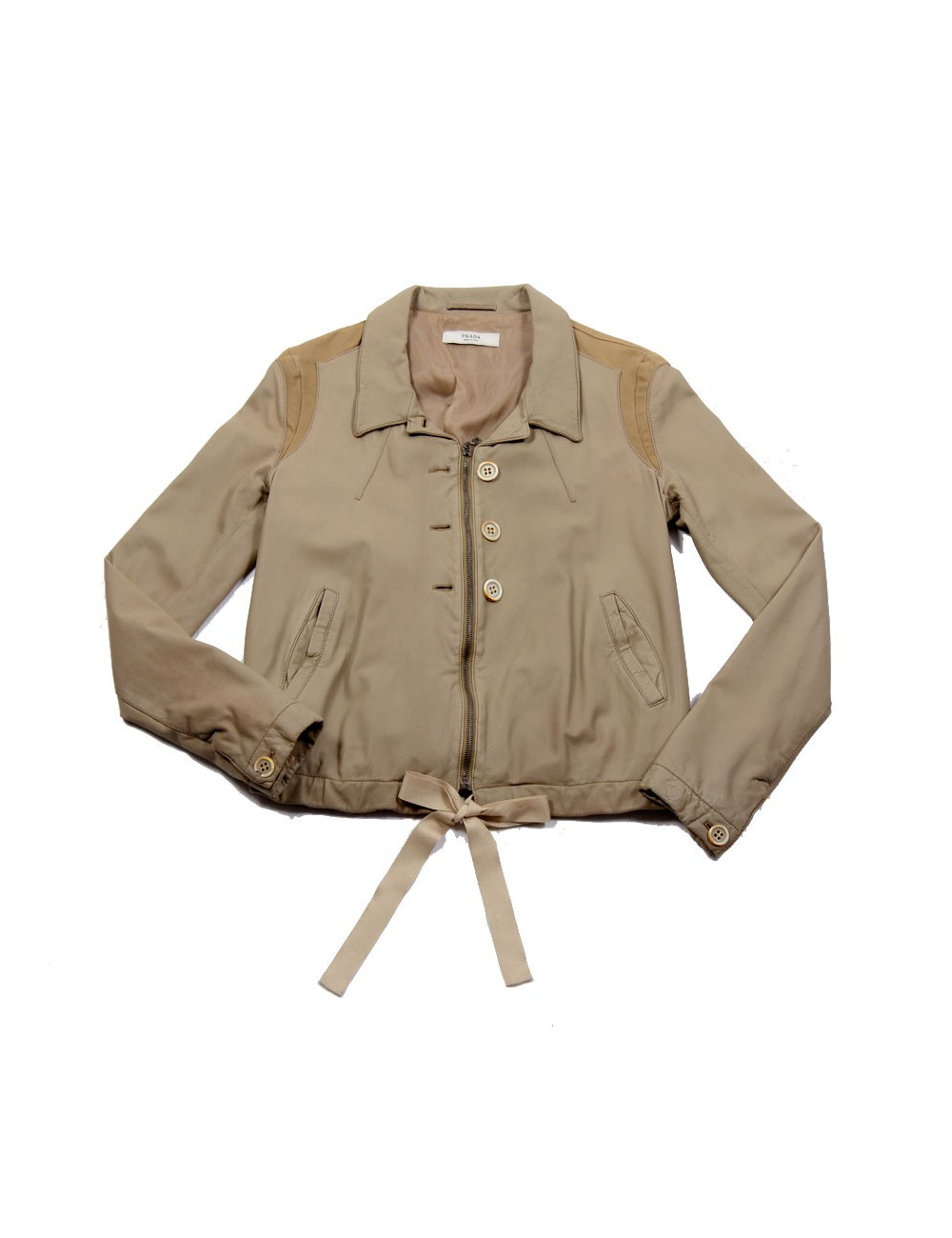 Blouson PRADA t 44 it agneau beige