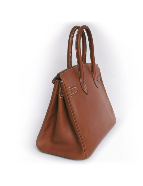 HERMES Birkin 30 calf barenia natural