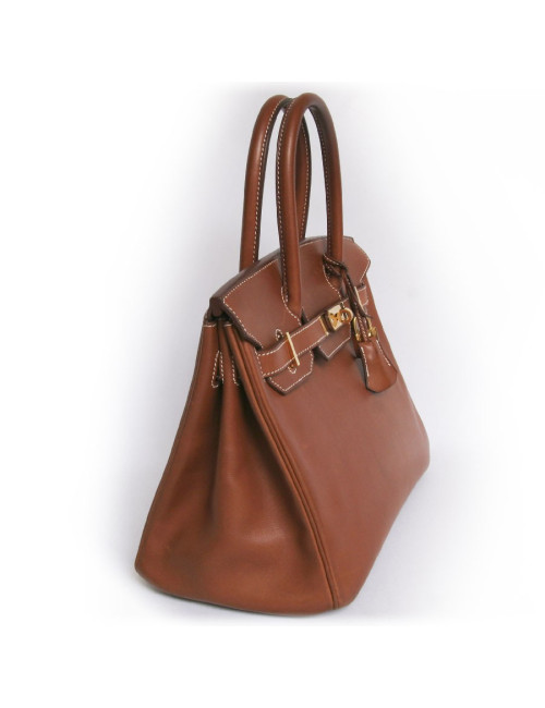 HERMES Birkin 30 calf barenia natural