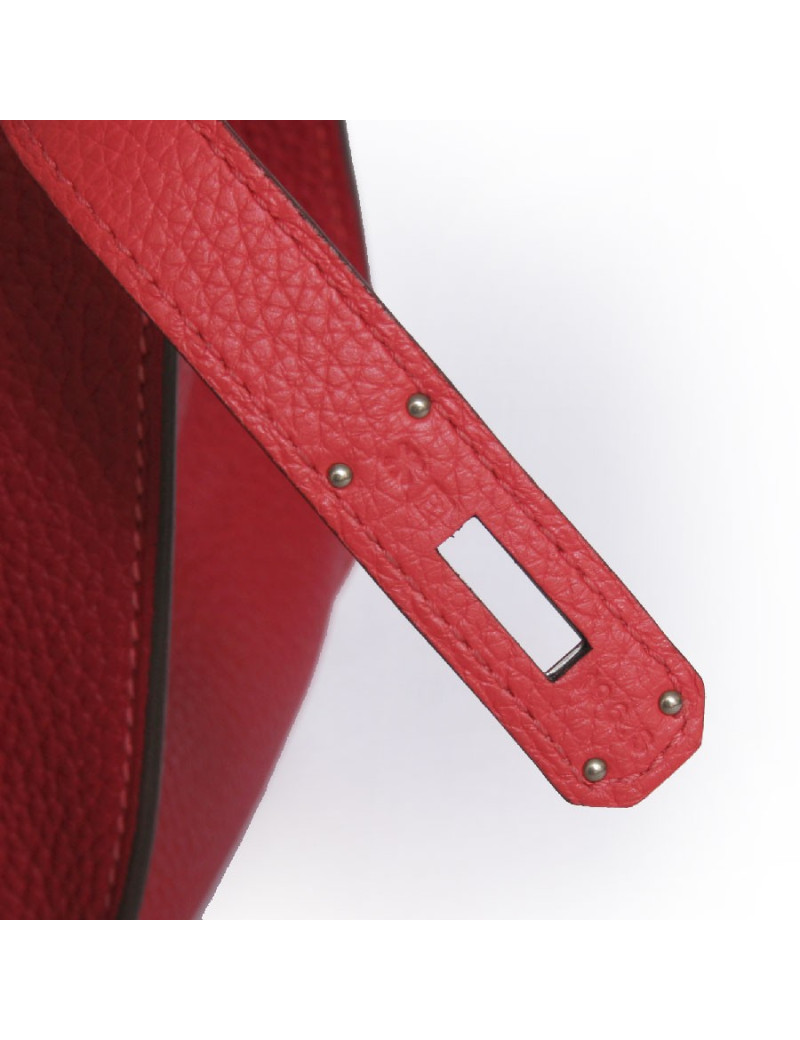 Sac jypsière HERMES veau grainé rouge