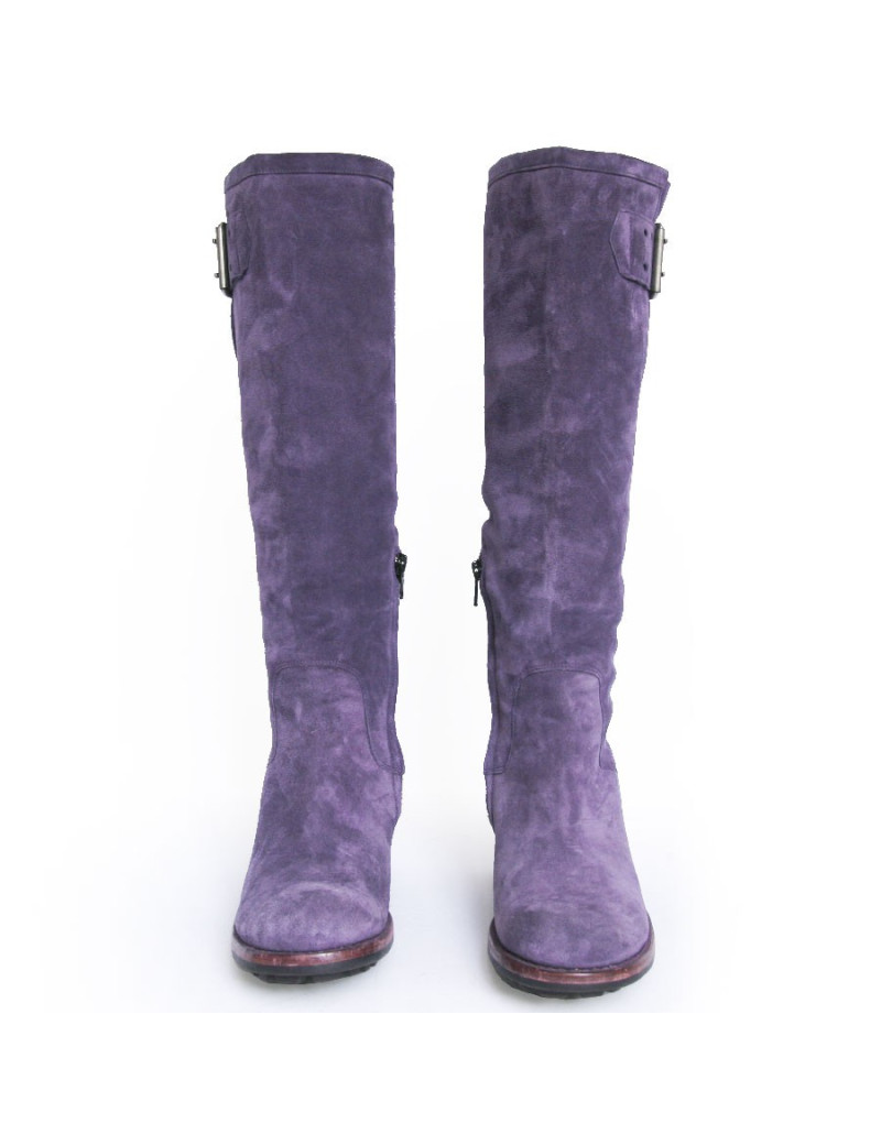 Bottes FREE LANCE veau velours violet T38