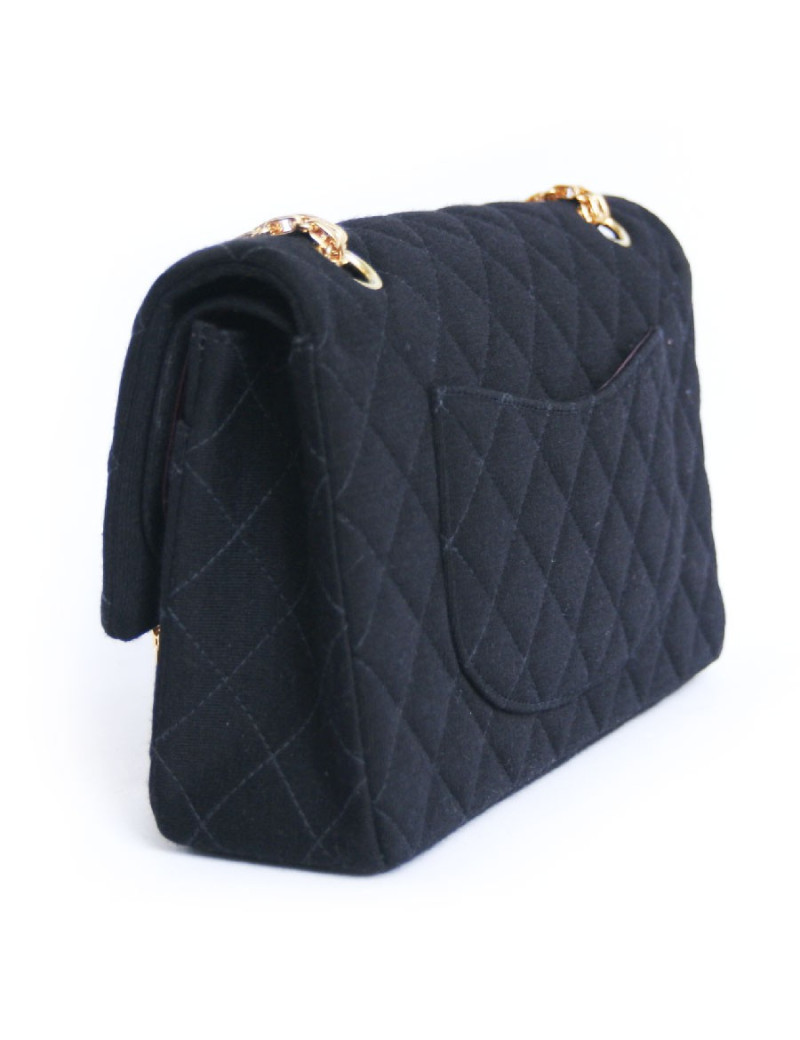 Sac timeless CHANEL  en jersey noir 
