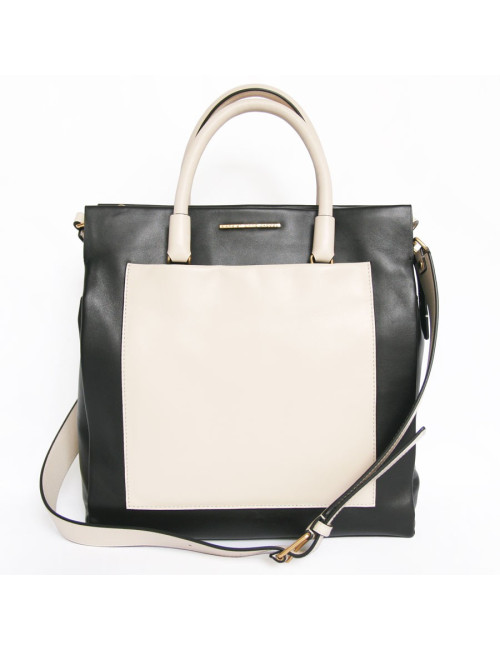 Sac MARC BY MARC JACOBS cuir bicolore noir et blanc 