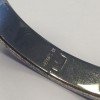 Bracelet "Clic H" HERMES métal argenté et noir