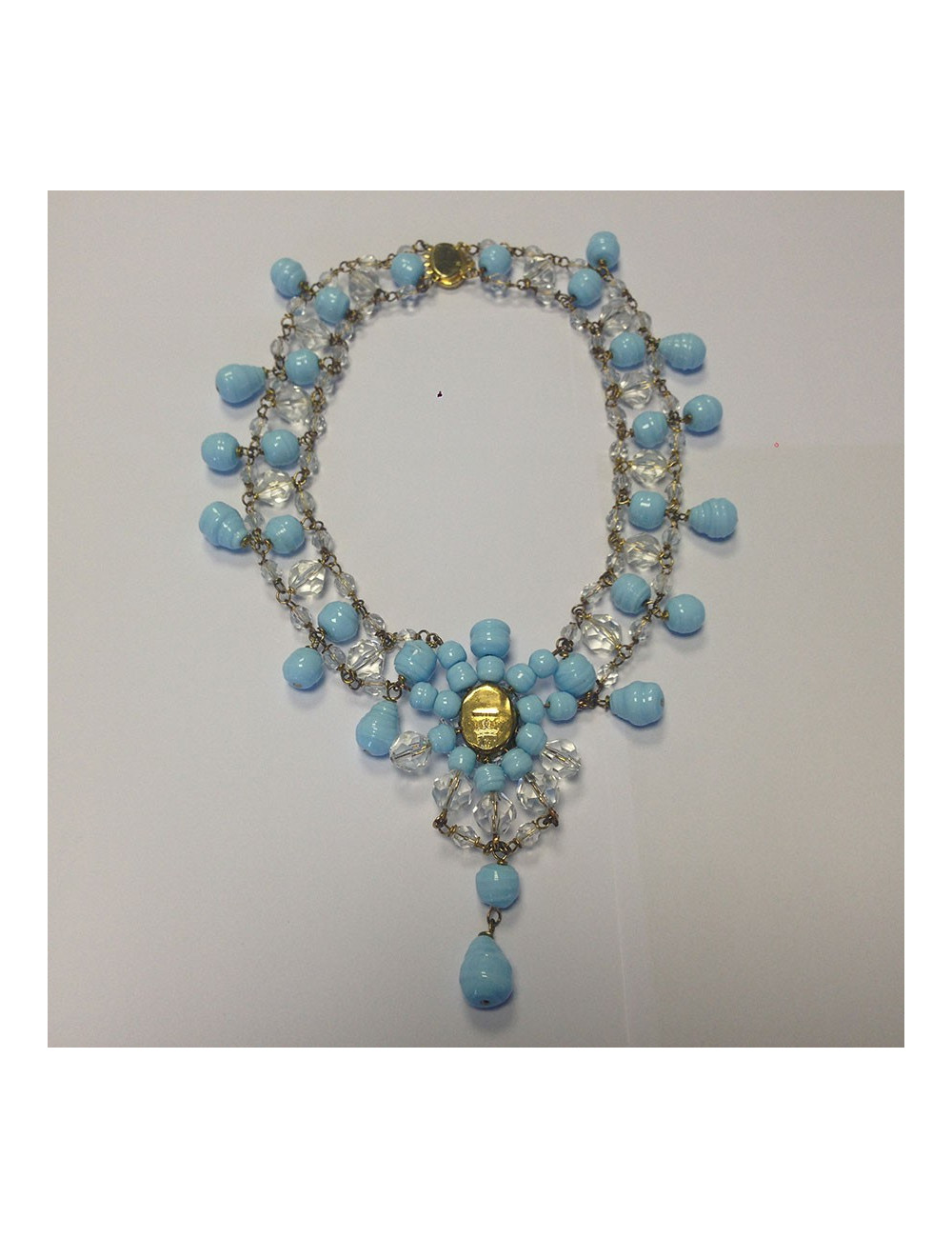 Collier MARGUERITE DE VALOIS bleu 