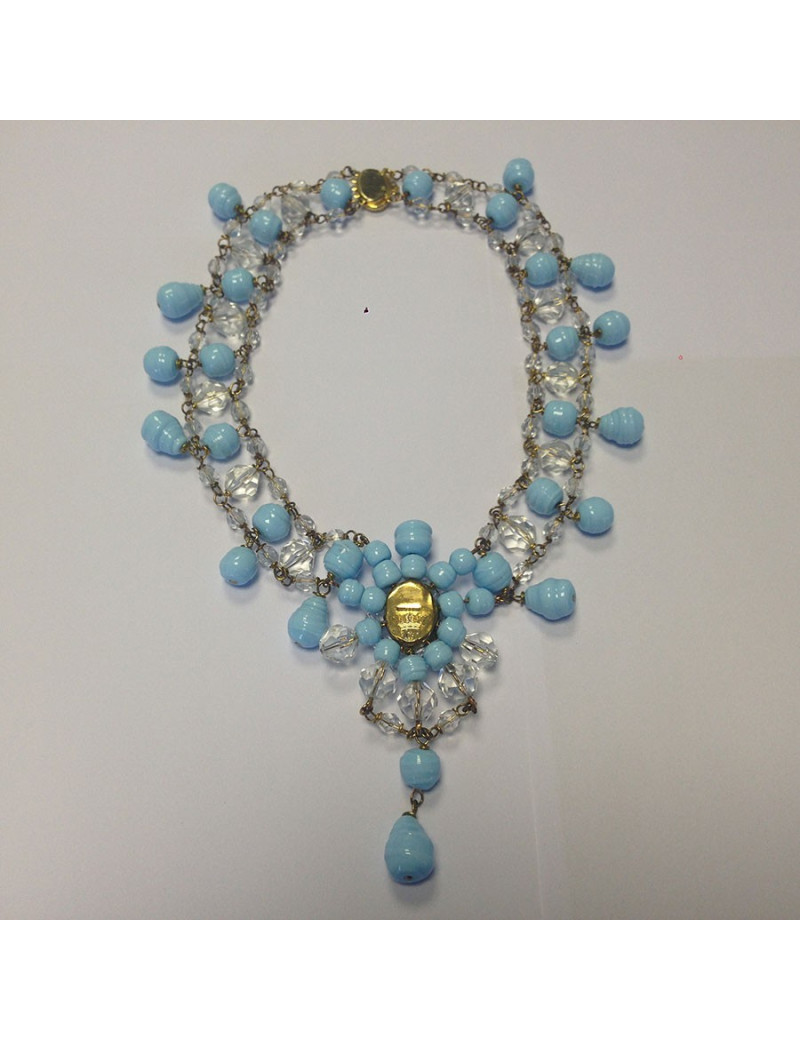 Collier MARGUERITE DE VALOIS bleu 