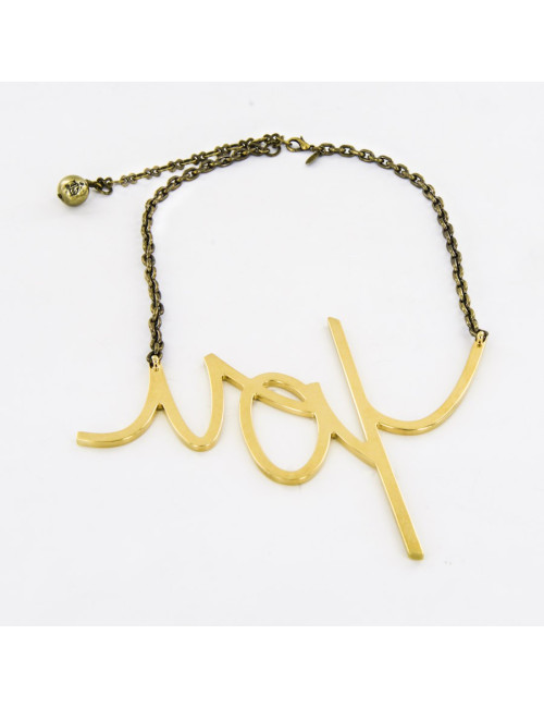 LANVIN Collector 'YOU' necklace in gilded metal with 18 carat gold