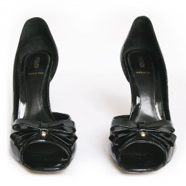 High Sandals FENDI T 39 varnished black
