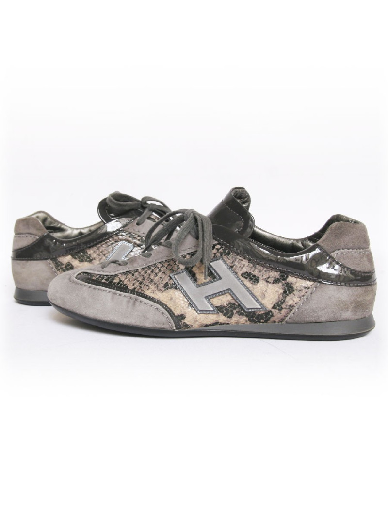 Tennis HOGAN T 38.5 veau velours et python