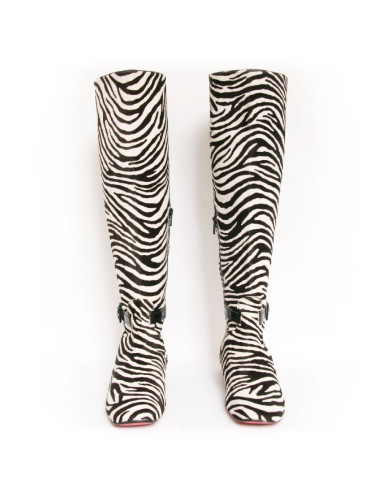 Bottes VALENTINO T 4.5 façon zebre