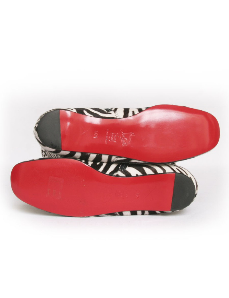 Bottes CHRISTIAN LOUBOUTIN T 40.5 façon zebre