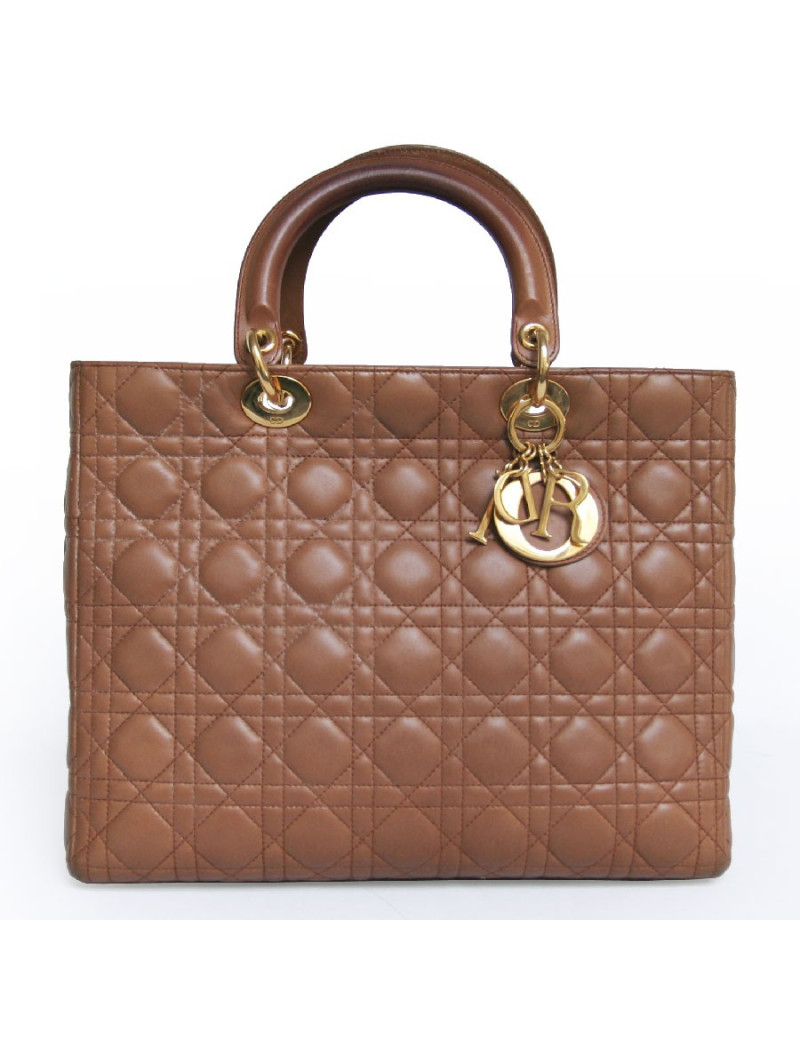 Sac Lady DIOR cuir gold