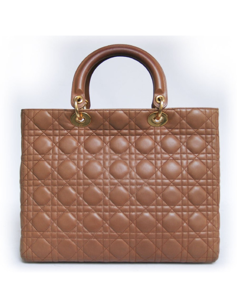 Sac Lady DIOR cuir gold