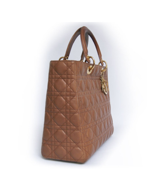 Sac Lady DIOR cuir gold