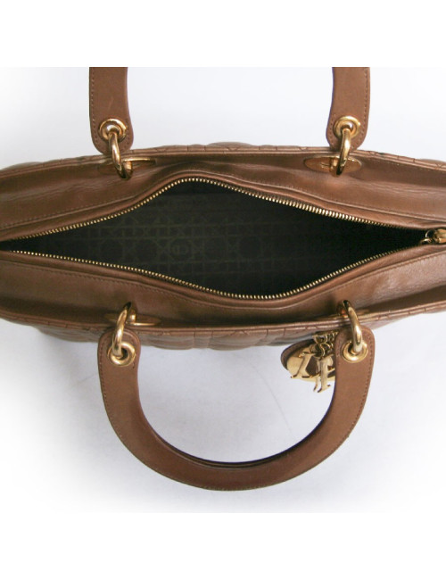 Sac Lady DIOR cuir gold