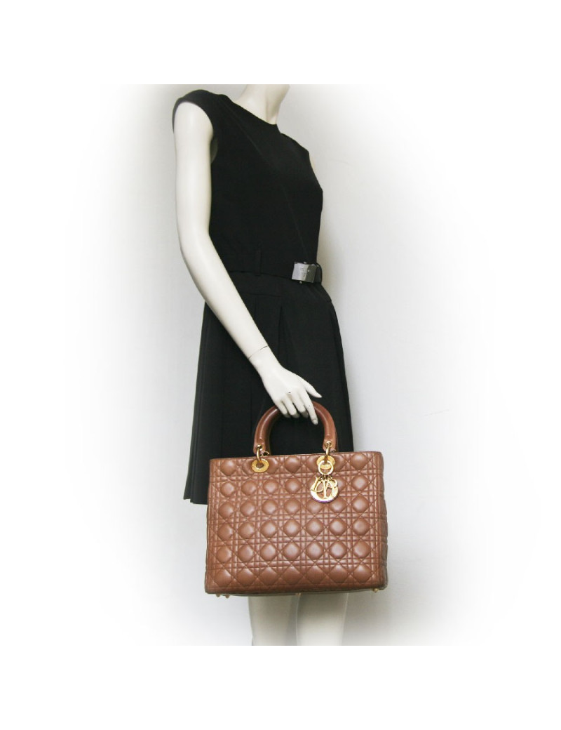 Sac Lady DIOR cuir gold