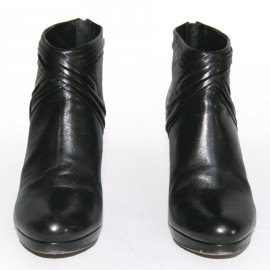 PRADA boots T 39.5 black leather