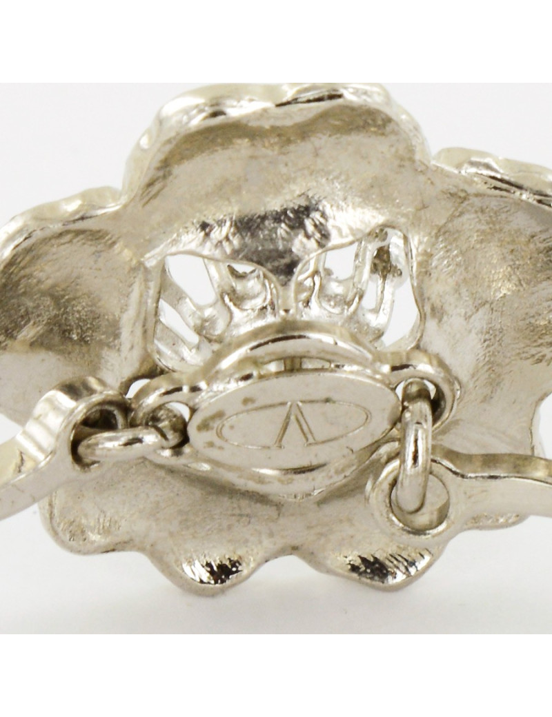 Manchette VALENTINO rose strass ruthénium