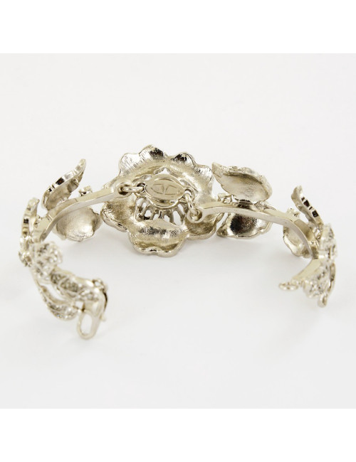 Manchette VALENTINO rose strass ruthénium