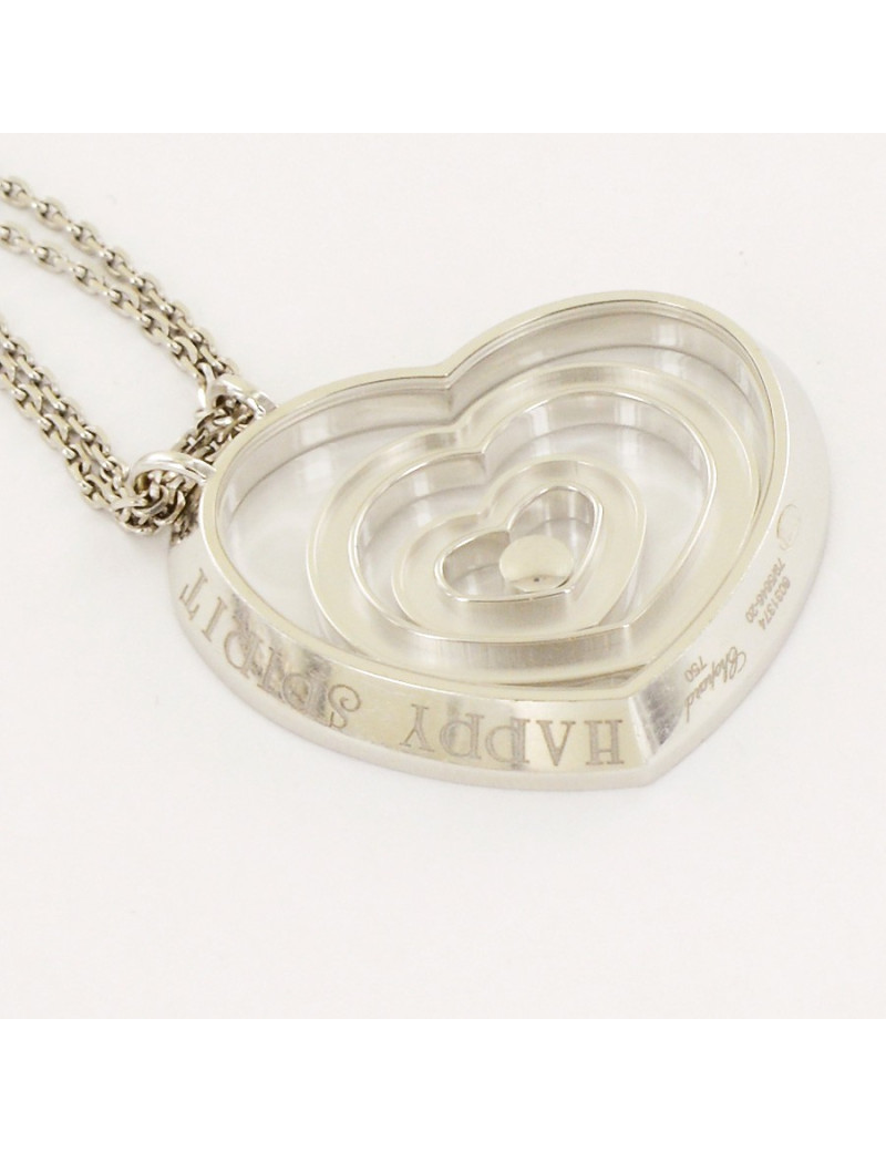 Collier "Happy Spirit" CHOPARD or blanc et diamant