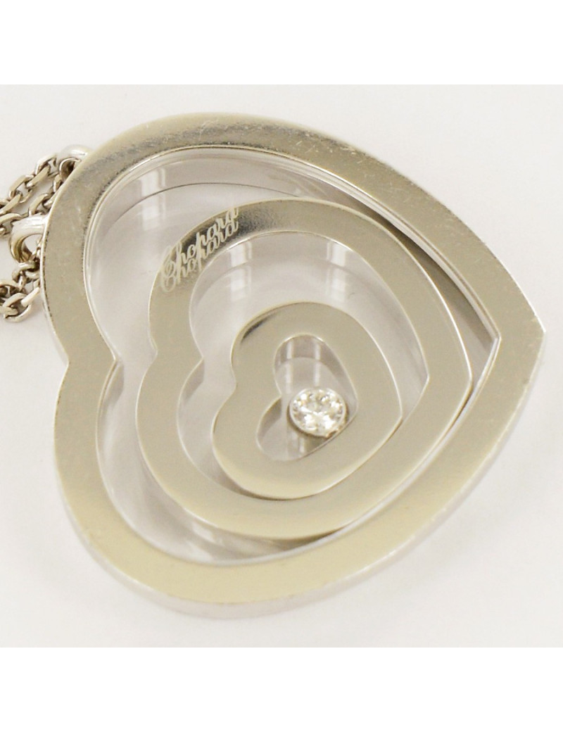 Collier "Happy Spirit" CHOPARD or blanc et diamant