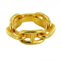 HERMES scarf ring chain anchor Golden t 62