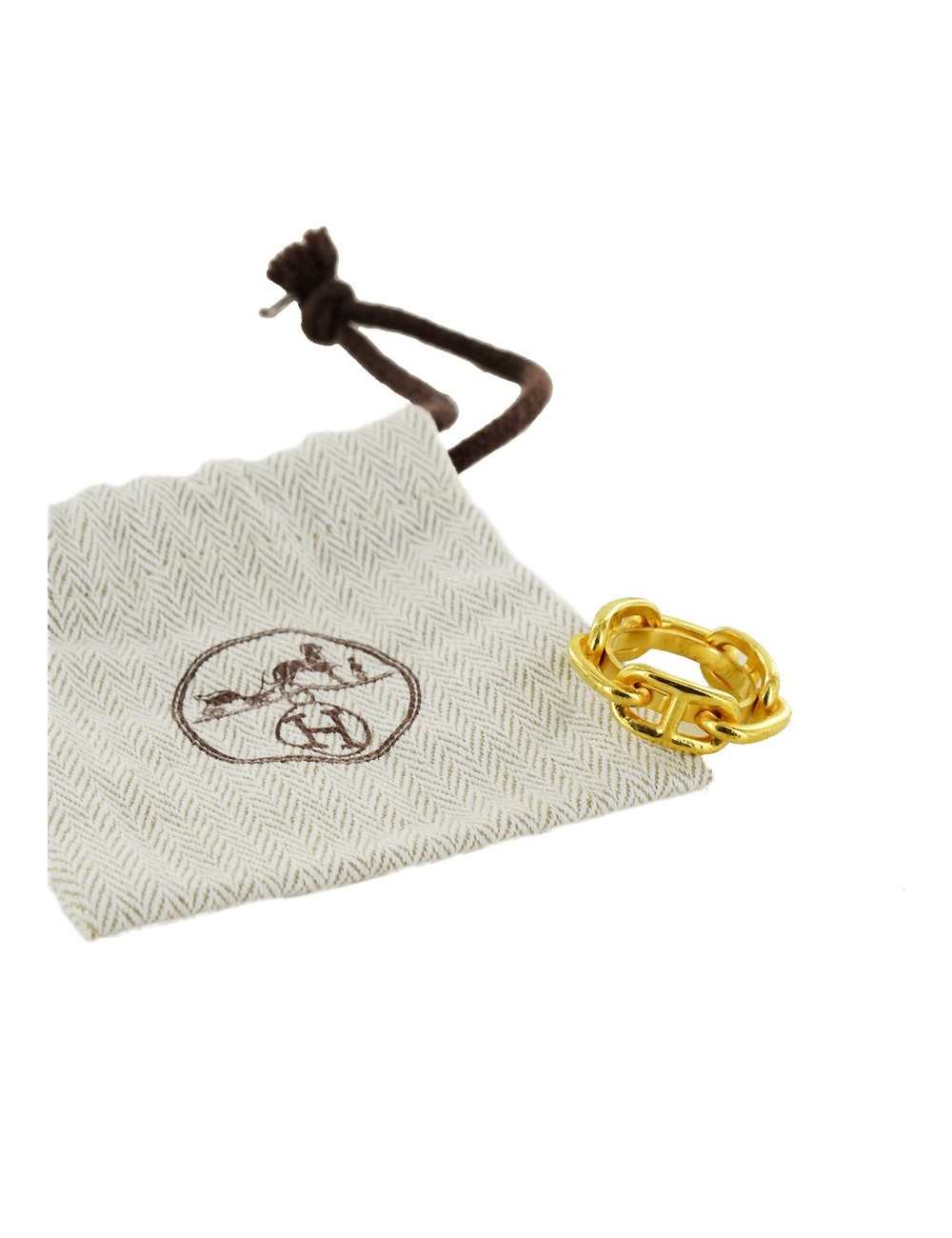 Anneau  de foulard HERMES doré