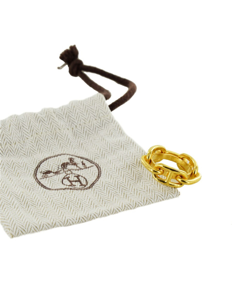 Anneau  de foulard HERMES doré