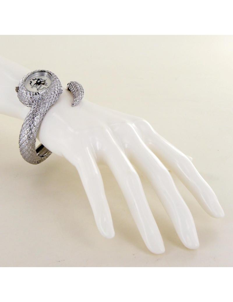 Montre Roberto Cavalli acier serpent