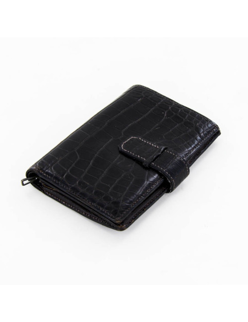 Portefeuille HERMES en crocodile vintage