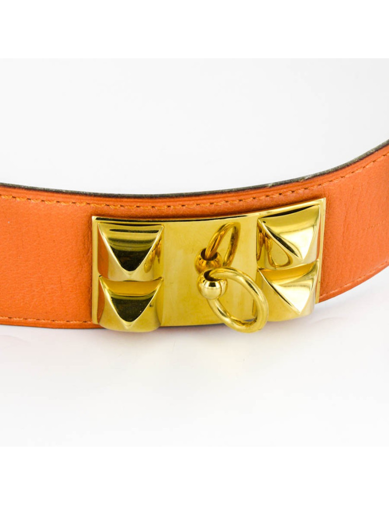 Ceinture médor HERMES T 68 orange