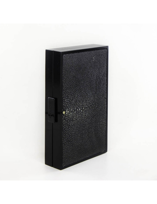 Minaudière en galucgat CELINE gris caviar