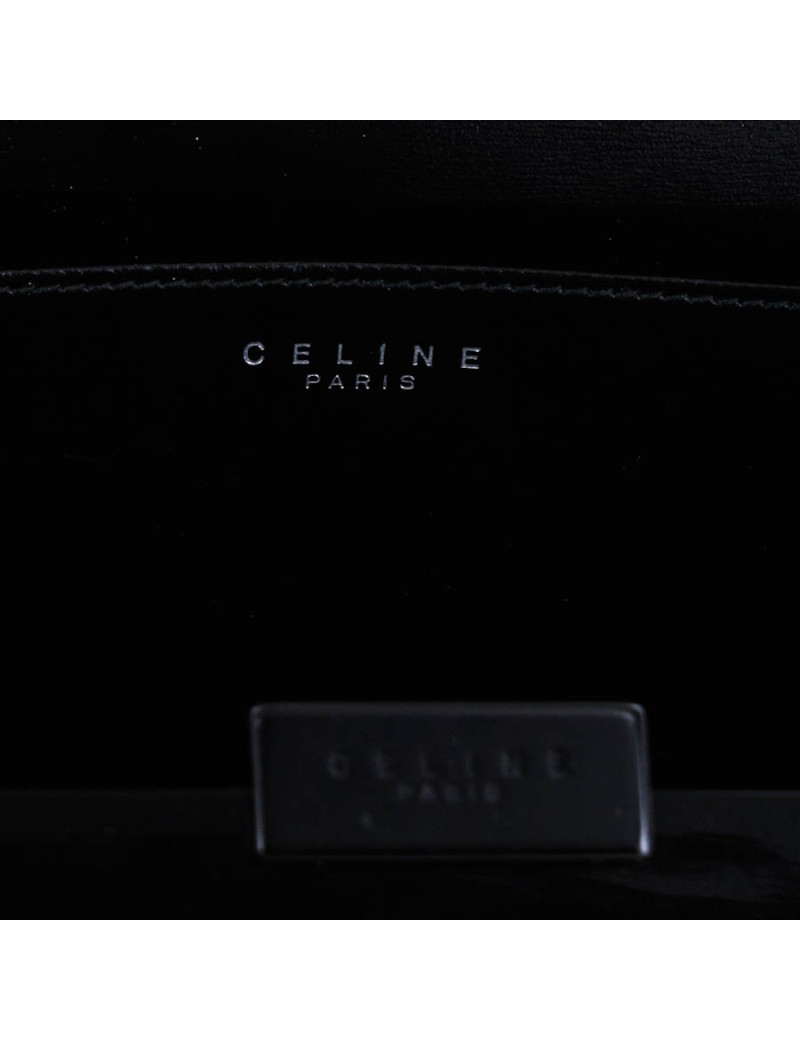 Minaudière en galuchat CELINE gris caviar