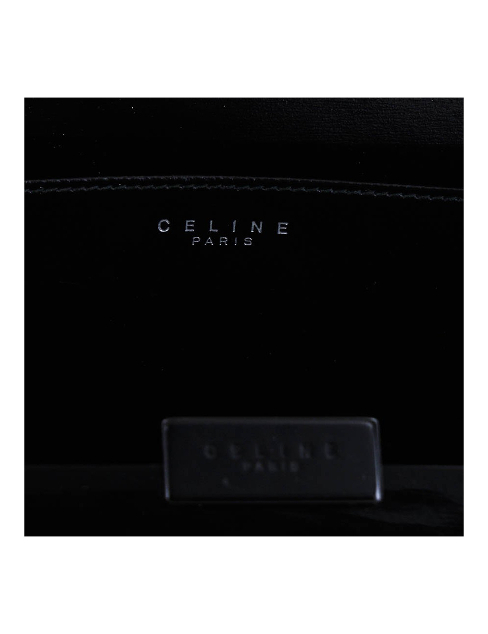 Minaudière en galucgat CELINE gris caviar