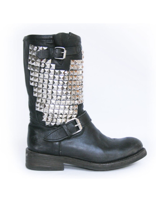Boots ASH T38 cuir noir