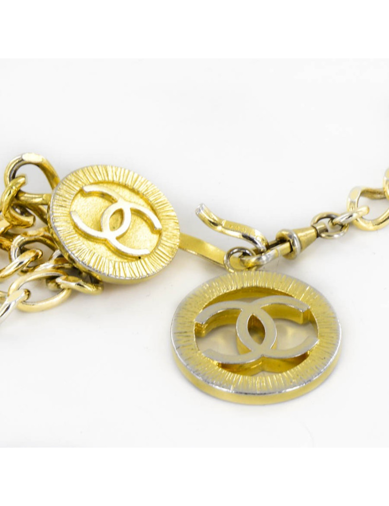 Ceinture CHANEL triple rang vintage dorée