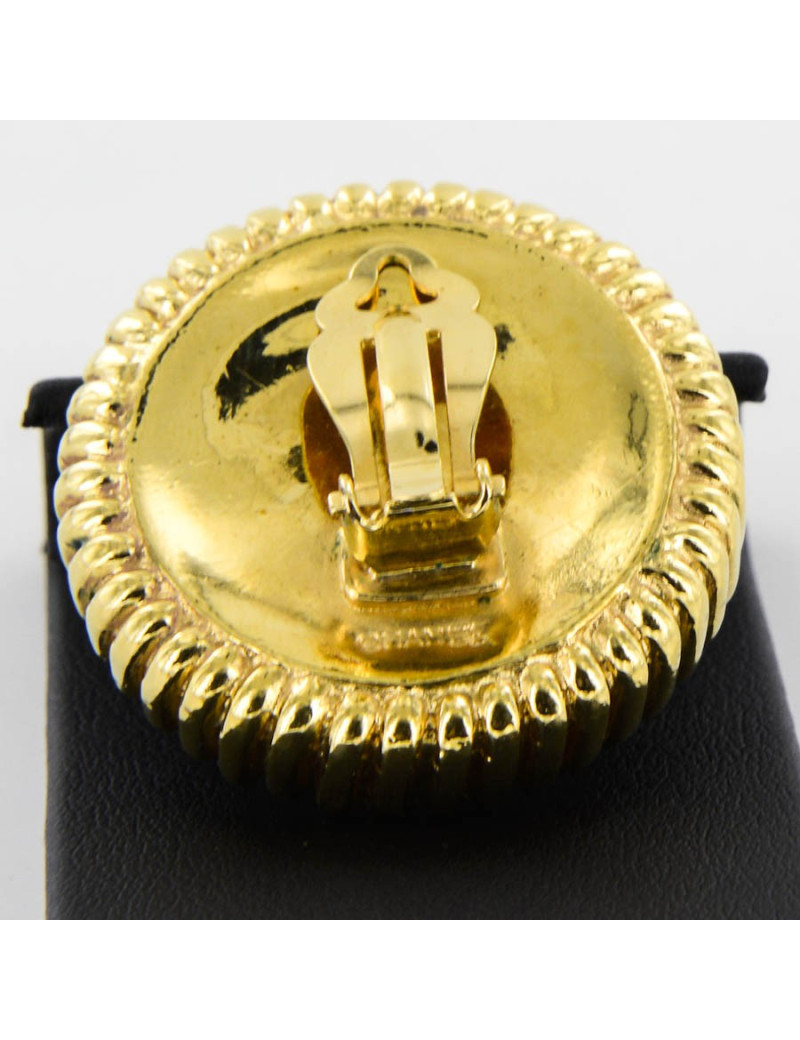 Boucles d'oreille clips CHANEL perles nacrée Vintage