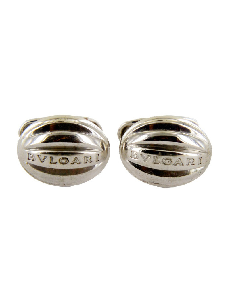 Boutons de manchette BULGARI ARGENT 