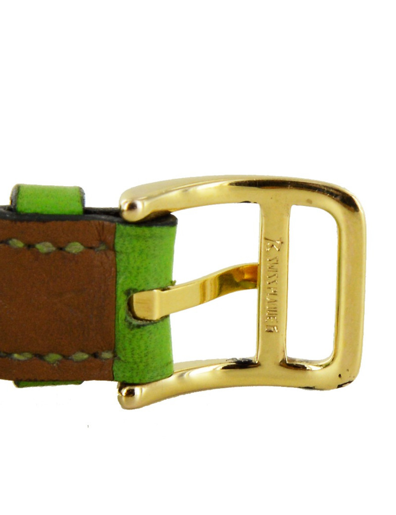 Bracelet HERMES cuir vert