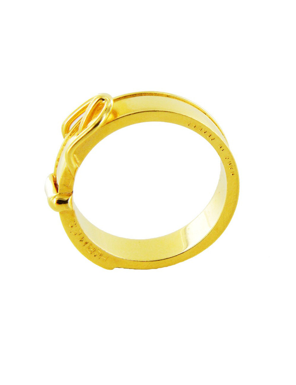 Bague HERMES  en métal doré