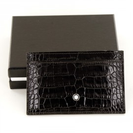 MONTBLANC black leather card holder